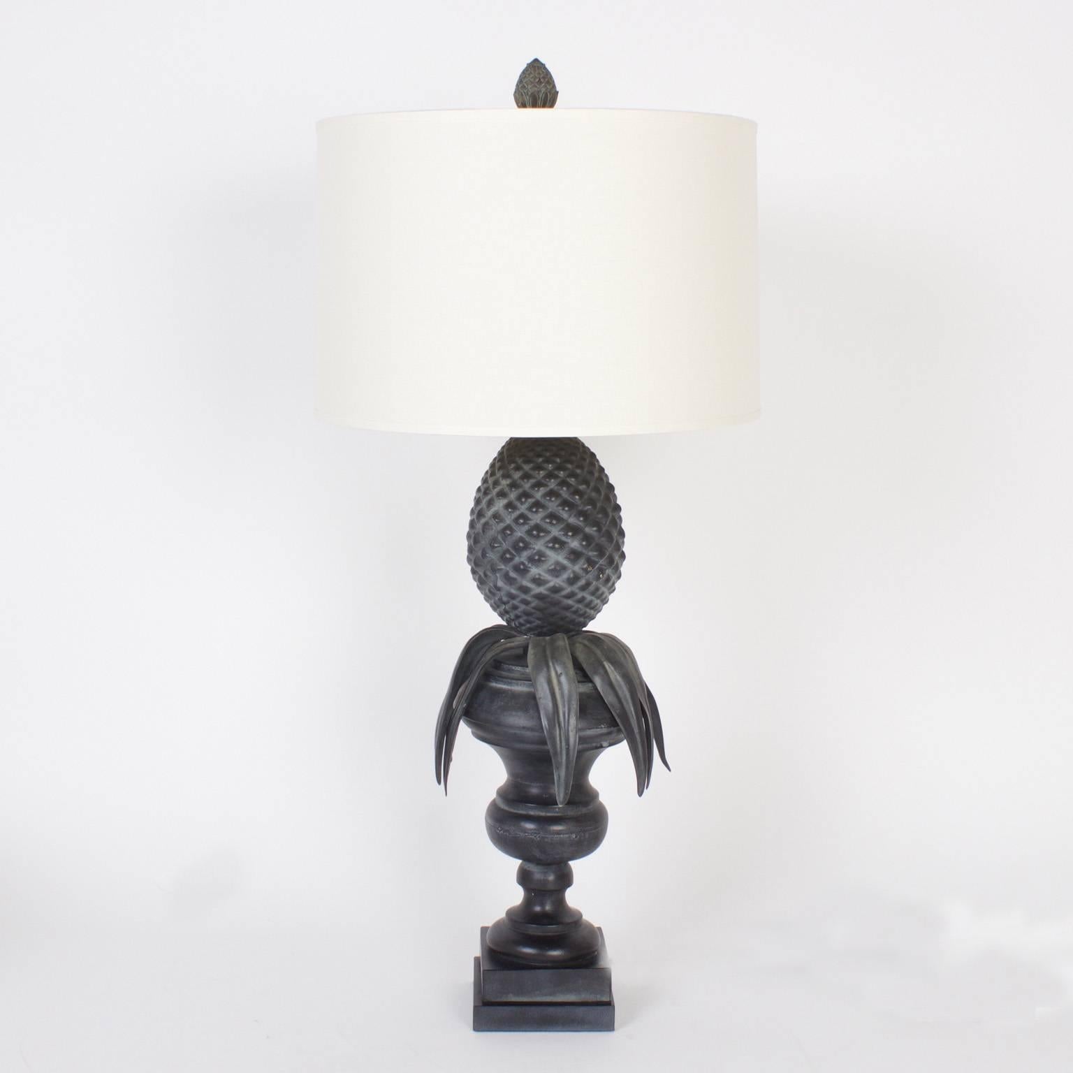 Pair Of Mid Century Pineapple Lamps For At 1stdibs