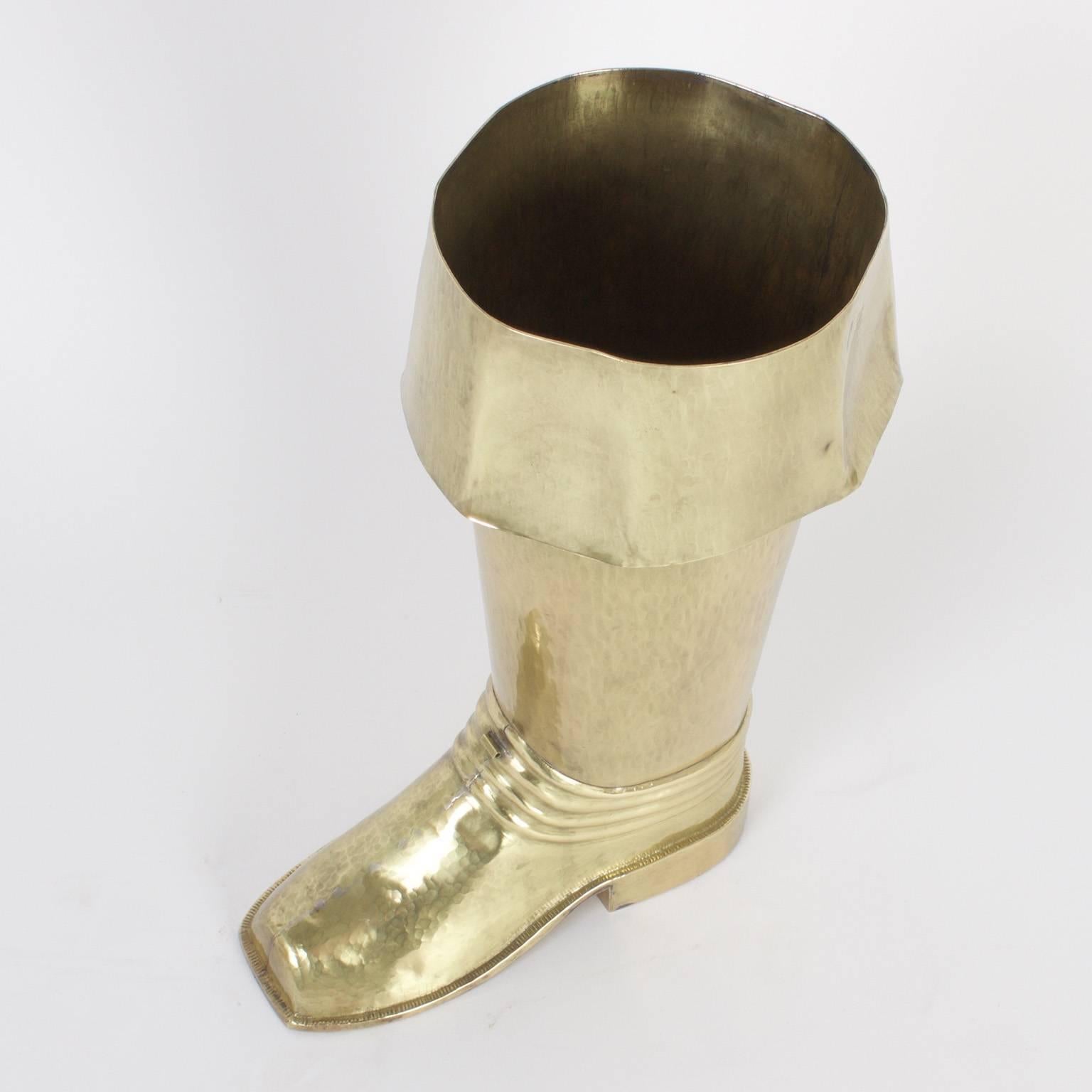 vintage brass boot