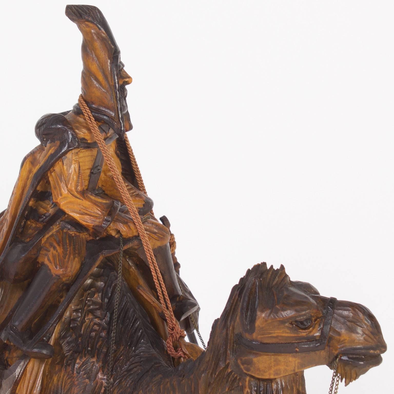 Early 20th Carved Moorish Figure on a Camel 2