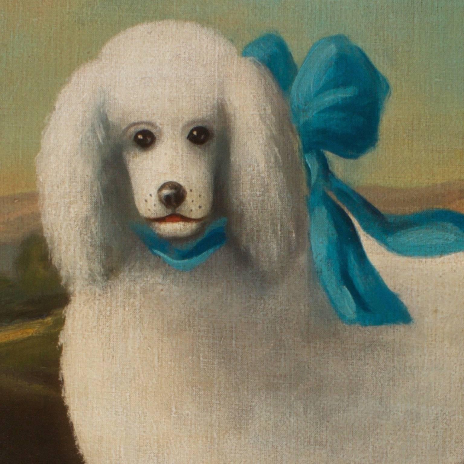 vintage poodle painting