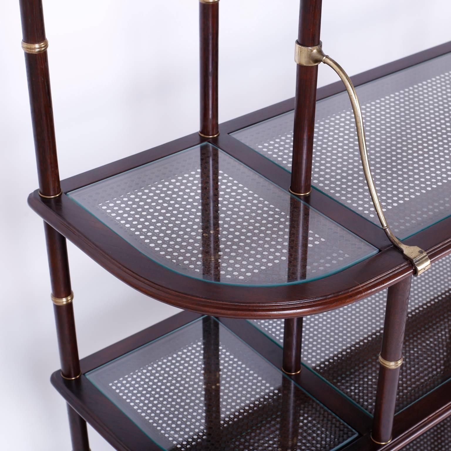 Regency Style Mahogany Étagère or Shelf with Faux Bamboo Accents 1