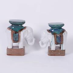 Pair of Chinese Terra Cotta Elephants