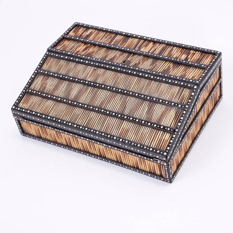 Antique Anglo Indian Porcupine Quill Campaign Or Lap Desk At 1stdibs Inspired Anglo Indian Lap Or Campaign Desk Crafted With Porcupine Quills Native Hardwoods And