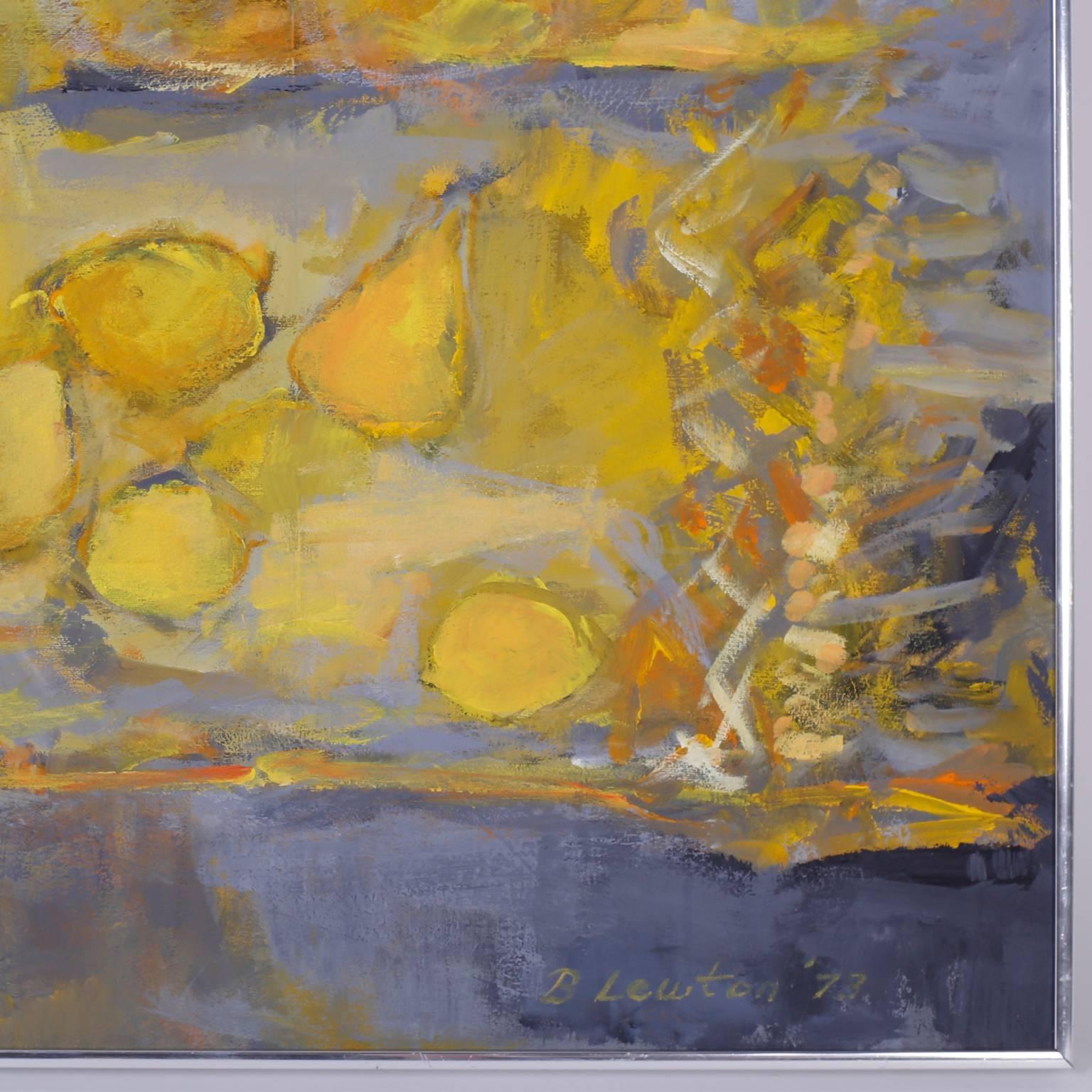 Pintura acrílica abstracta moderna de mediados de siglo siglo XX en venta