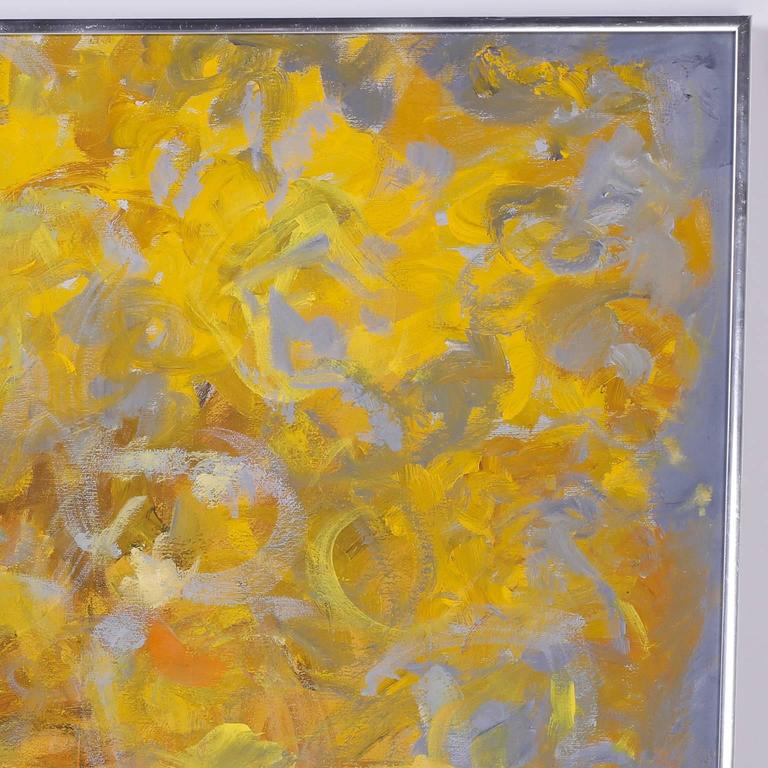 MidCentury Modern Abstract Acrylic Painting For Sale at 1stDibs