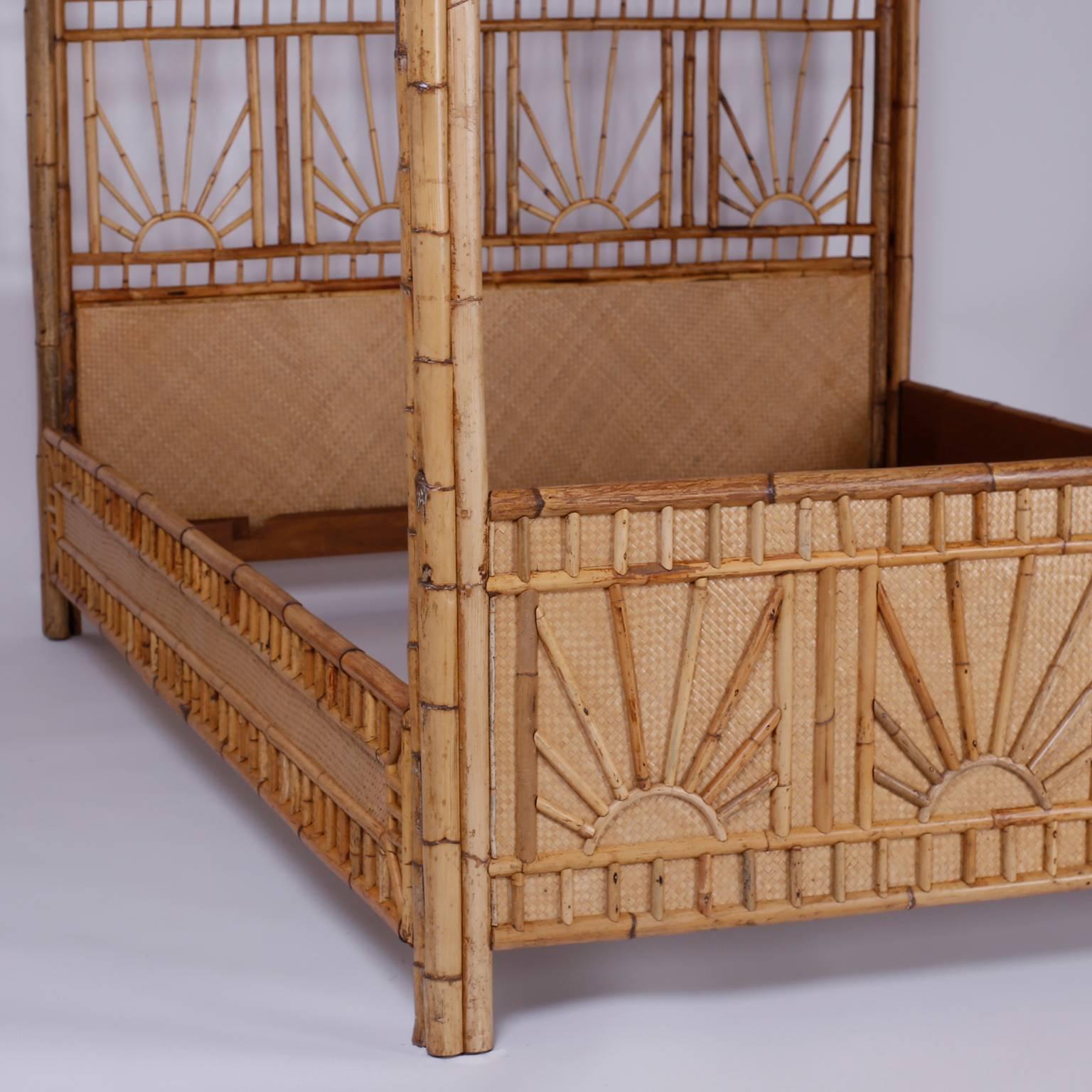 bamboo canopy bed frame