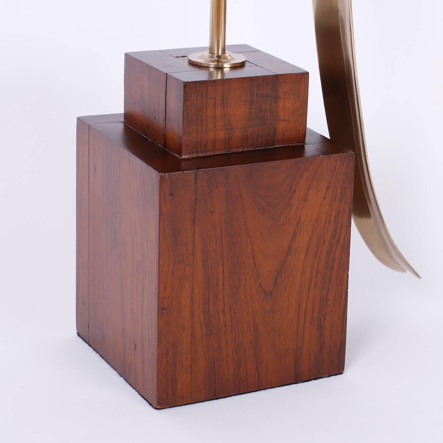 Art Deco Cast Brass Macaw Bird Sculpture For Sale 1