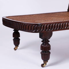 19th Century British Colonial West Indian Mahogany Recaimer or Chaise Longue