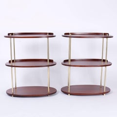 Pair of British Colonial Mahogany Stands or Étagères