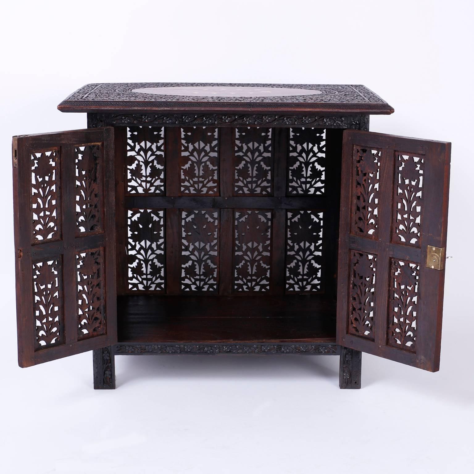 Anglo Indian Table with a Two-Door Cabinet 3