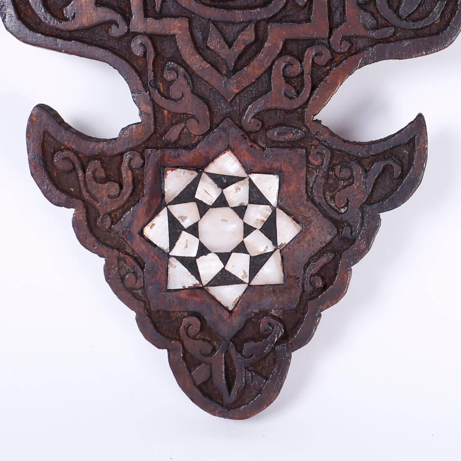 Exotic British Colonial Wall Bracket Inlaid with Mother-of-Pearl 3