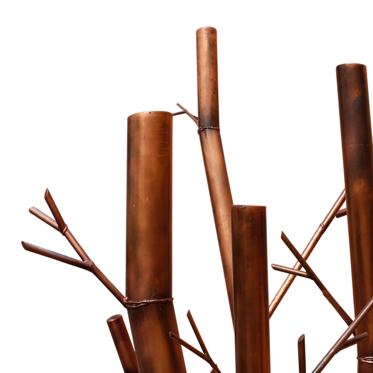American Impressive Huge Pair of Asian Modern Stylized Bamboo Studio Sculptures