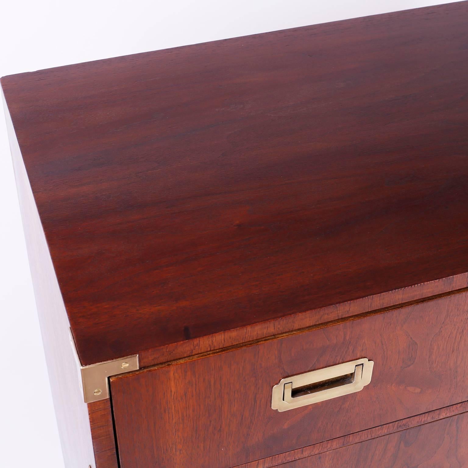20th Century Midcentury Campaign Style Chest of Drawers