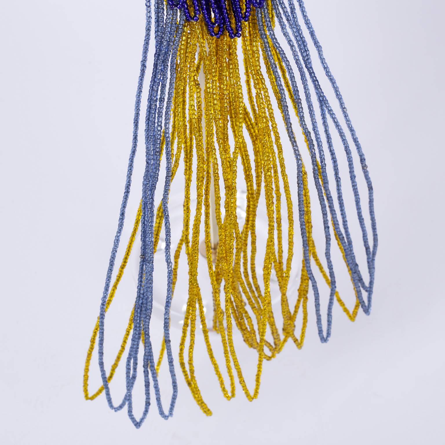 Glass Beaded Parrot Sculpture For Sale 1