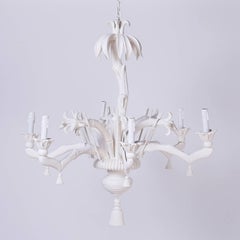 White Palm Tree Chandelier