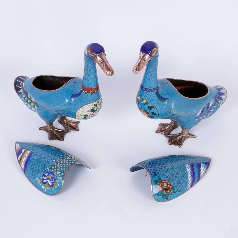 Pair of Cloisonné Ducks at 1stDibs cloisonne duck