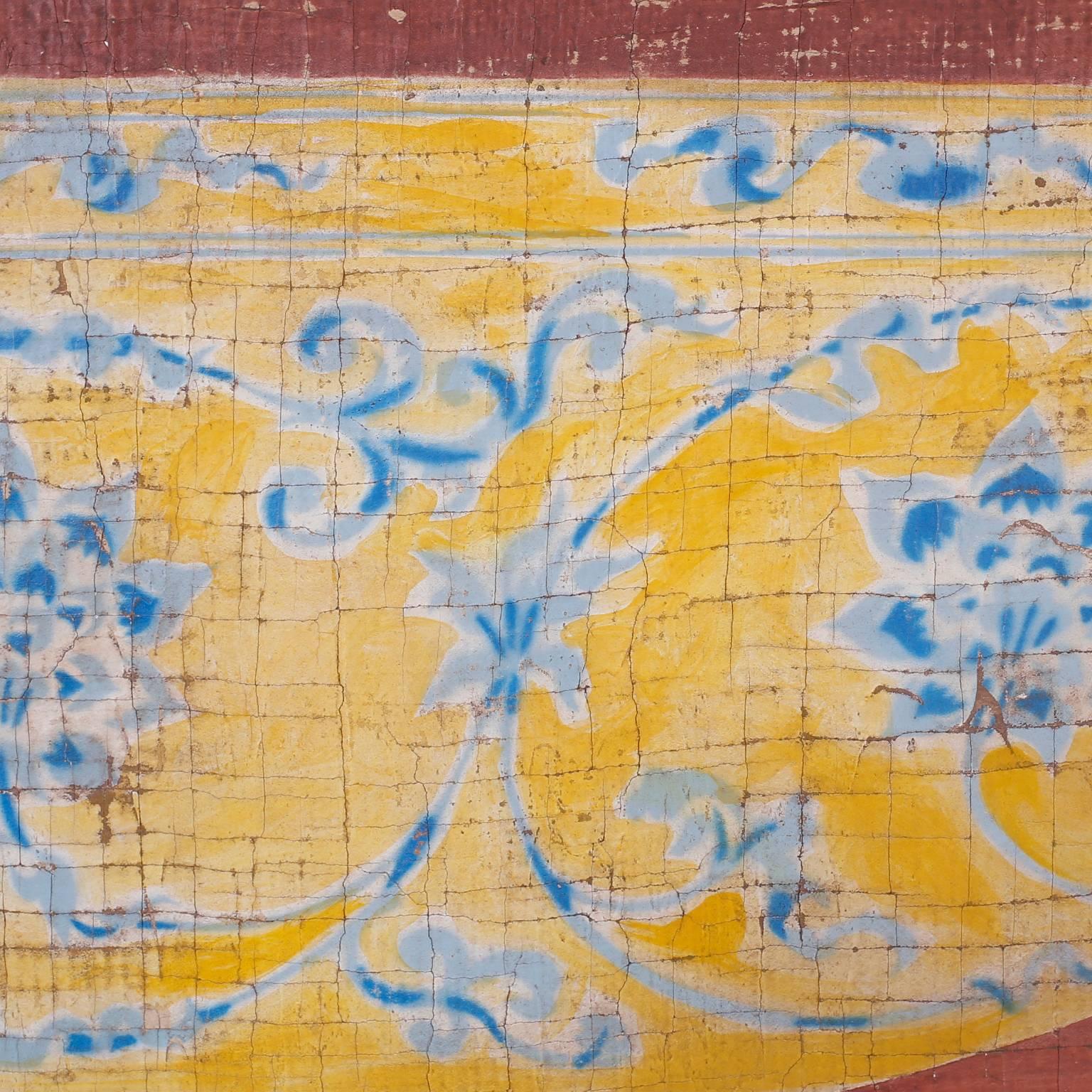 Ölgemälde, Stillleben auf Sackleinen, im Fresco-Stil im Zustand „Hervorragend“ im Angebot in Palm Beach, FL
