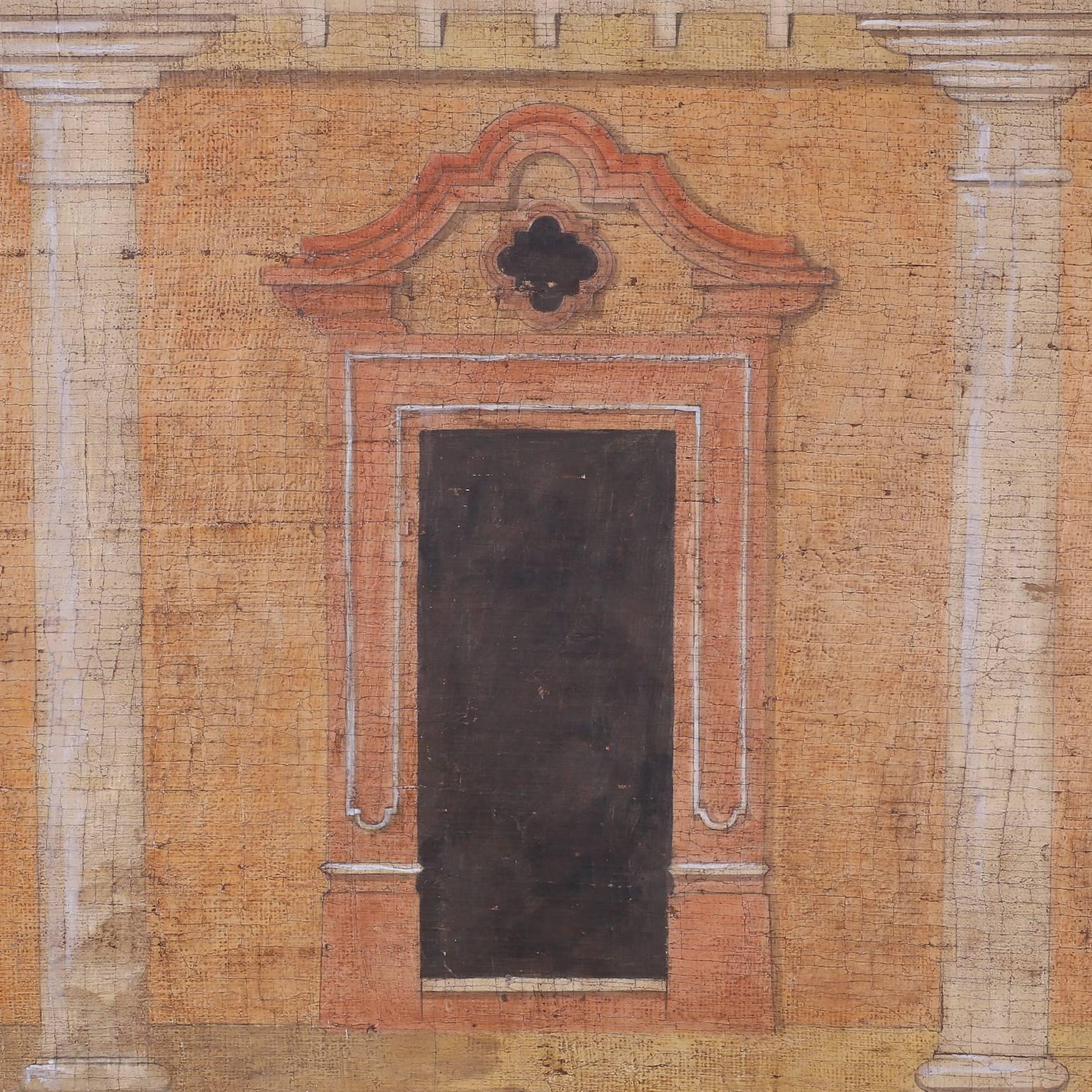Pittura ad olio su tela in stile affresco di Jacques Lamy In condizioni ottime in vendita a Palm Beach, FL