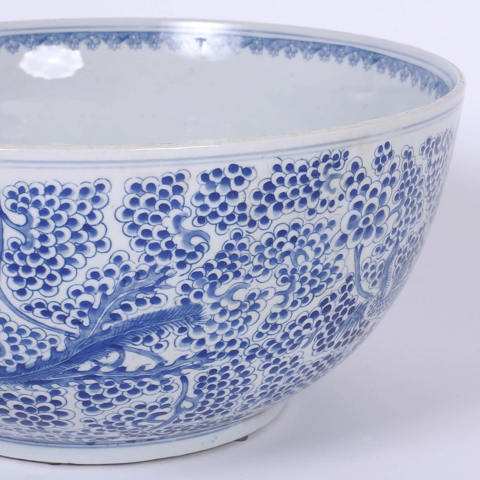 blue white porcelain bowl
