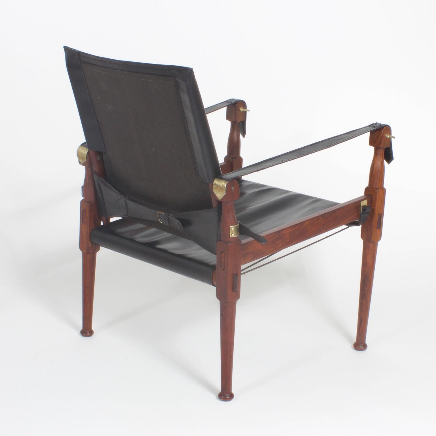 Peshawar Campaign or Safari Chairs and Ottoman For Sale at 1stdibs