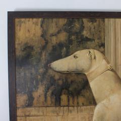 Oil on Canvas, Greyhound Dog Painting
