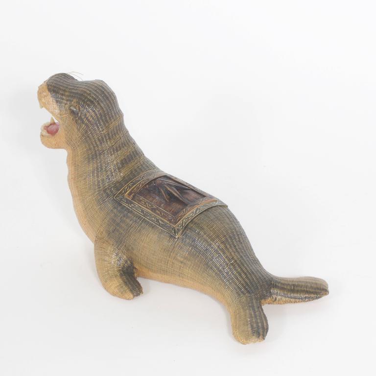 Wicker Seal Box For Sale at 1stDibs