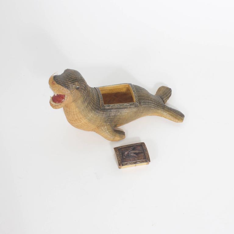 Wicker Seal Box For Sale at 1stDibs