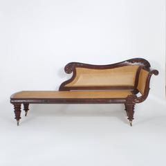 West Indies Caned Chaise Lounge or Longue, Pair a Possibility