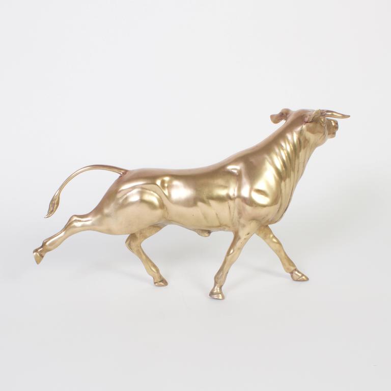 Brass Bull Sculpture For Sale at 1stDibs