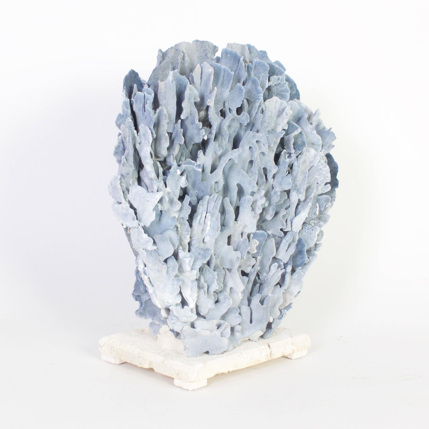 Large and Impressive Blue Coral Sculpture For Sale at 1stdibs