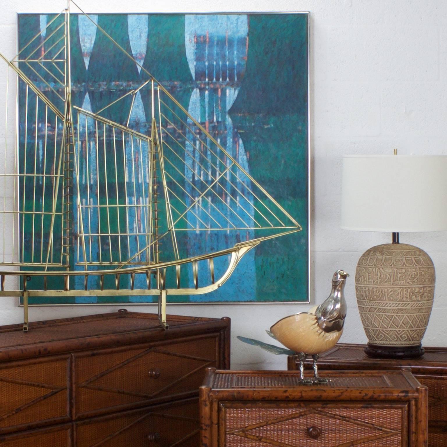 American Lynn Sweat Abstract Painting