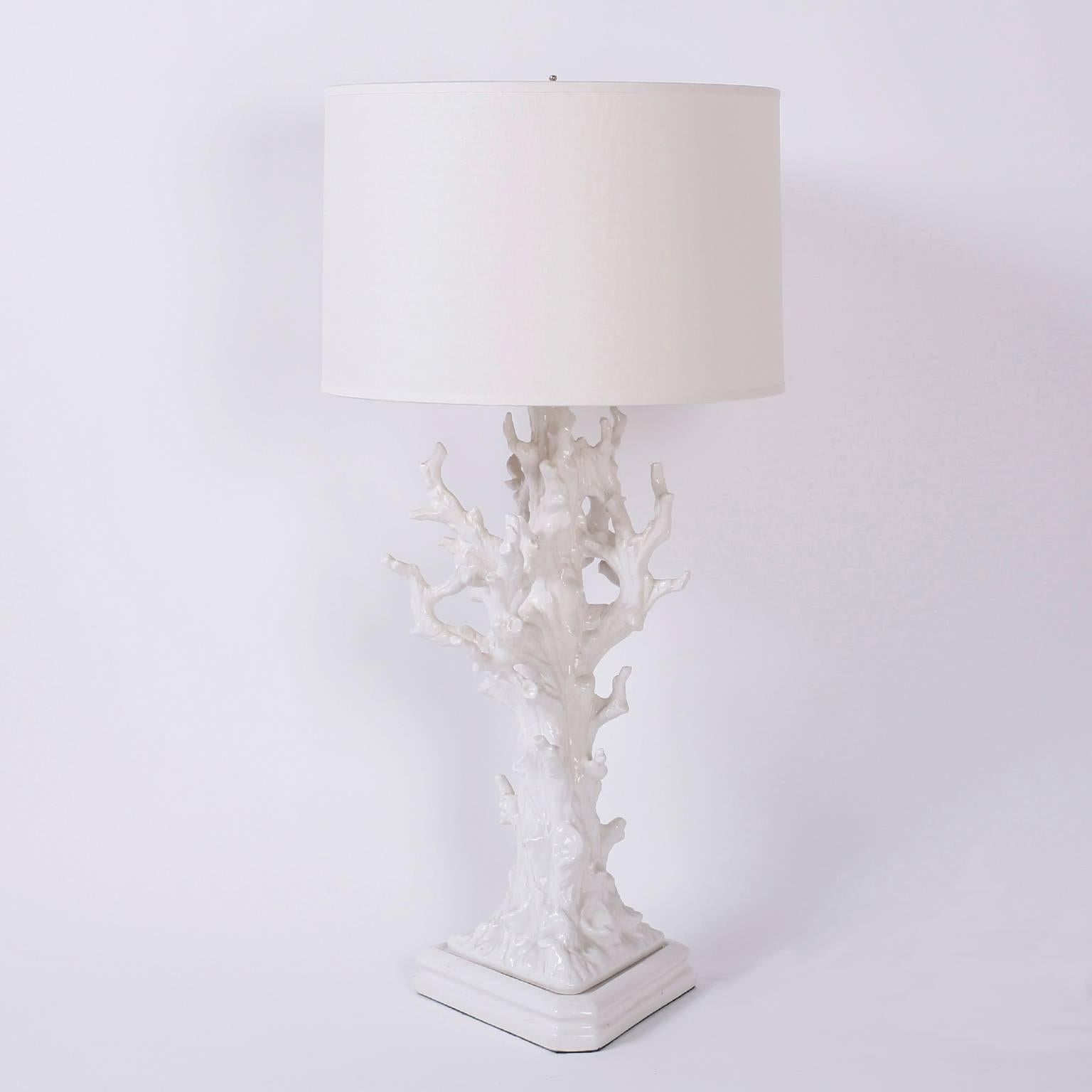 faux coral lamp