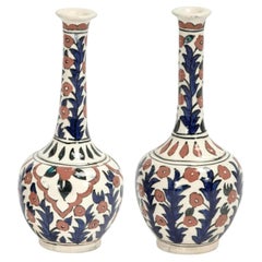 Jarrones para Botellas o Capullos de Cerámica Esmaltada Estilo Iznic Turco, Precio por unidad