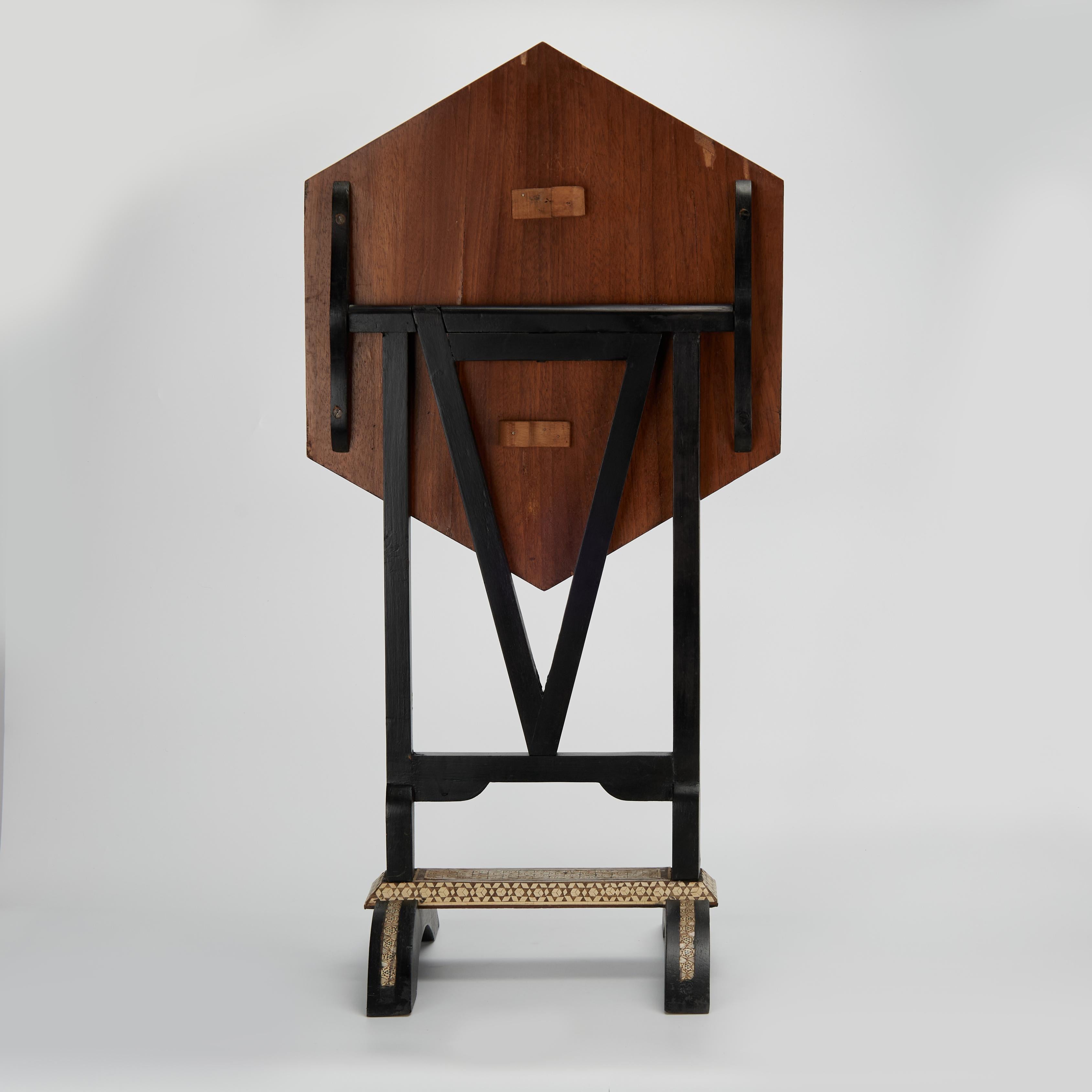 Vintage Moroccan Inlaid Tilt Top Stand or Table For Sale 2