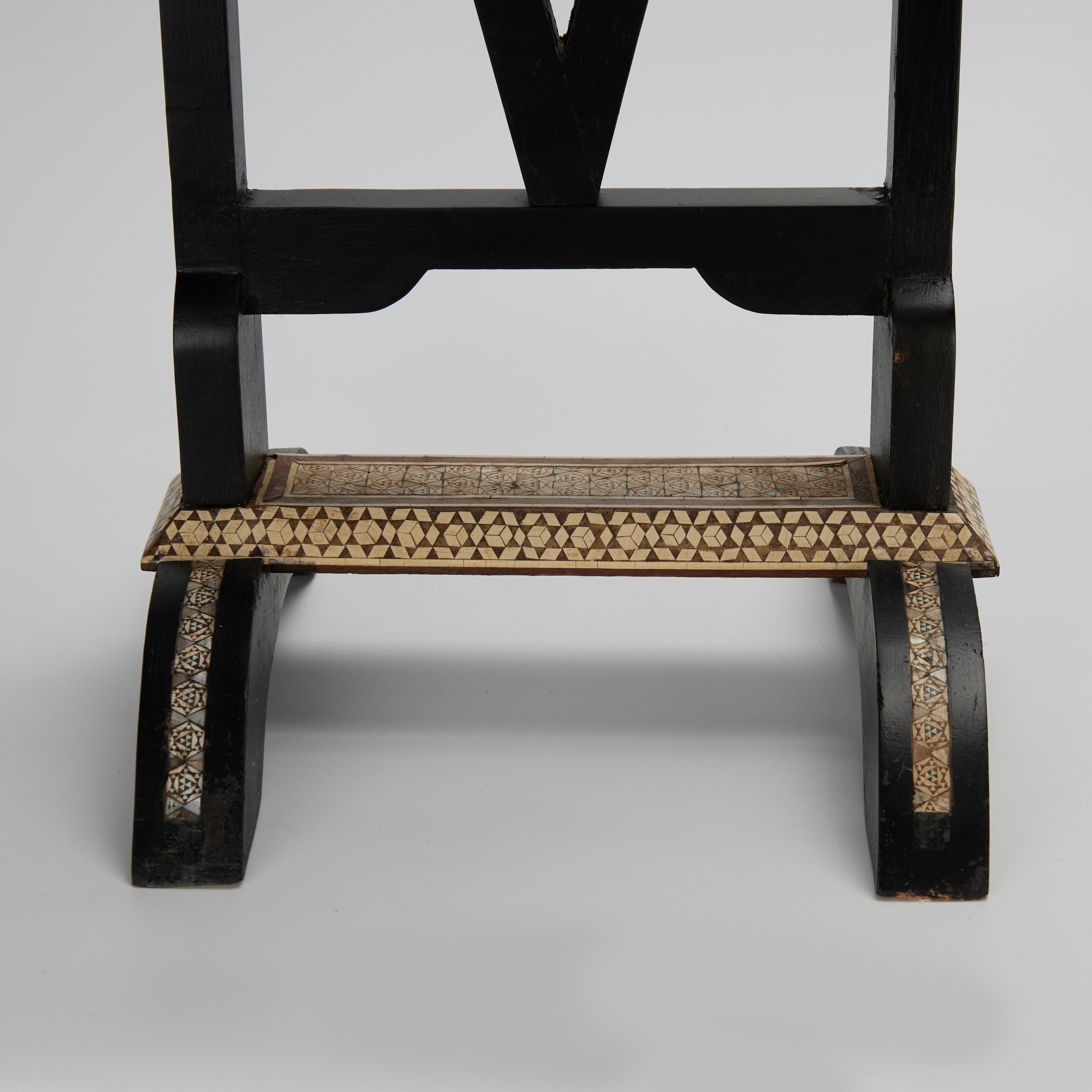 Vintage Moroccan Inlaid Tilt Top Stand or Table For Sale 3