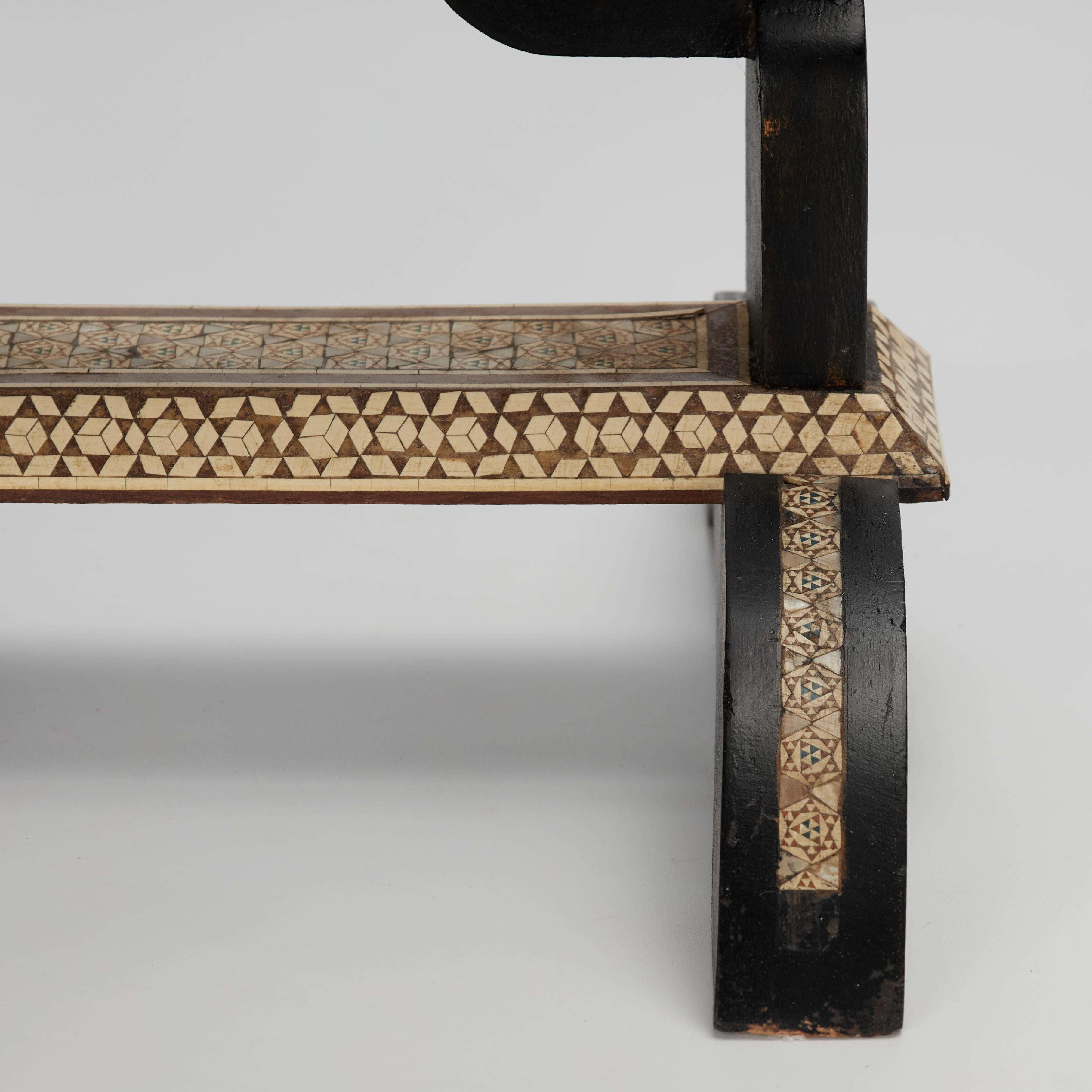 Vintage Moroccan Inlaid Tilt Top Stand or Table For Sale 4