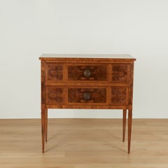 Antique Italian Neoclassical Style Two Drawer Commode