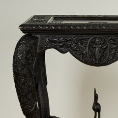 Antique Anglo Indian Carved Rosewood Table