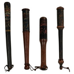 Collection of Four George III Constabulary Truncheons