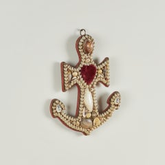 Antiker britischer Kolonialanker in Form eines „Sailors Valentine“