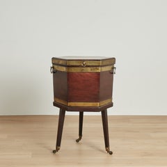 Antique English Mahogany Georgian Wine Cooler or Cellarette