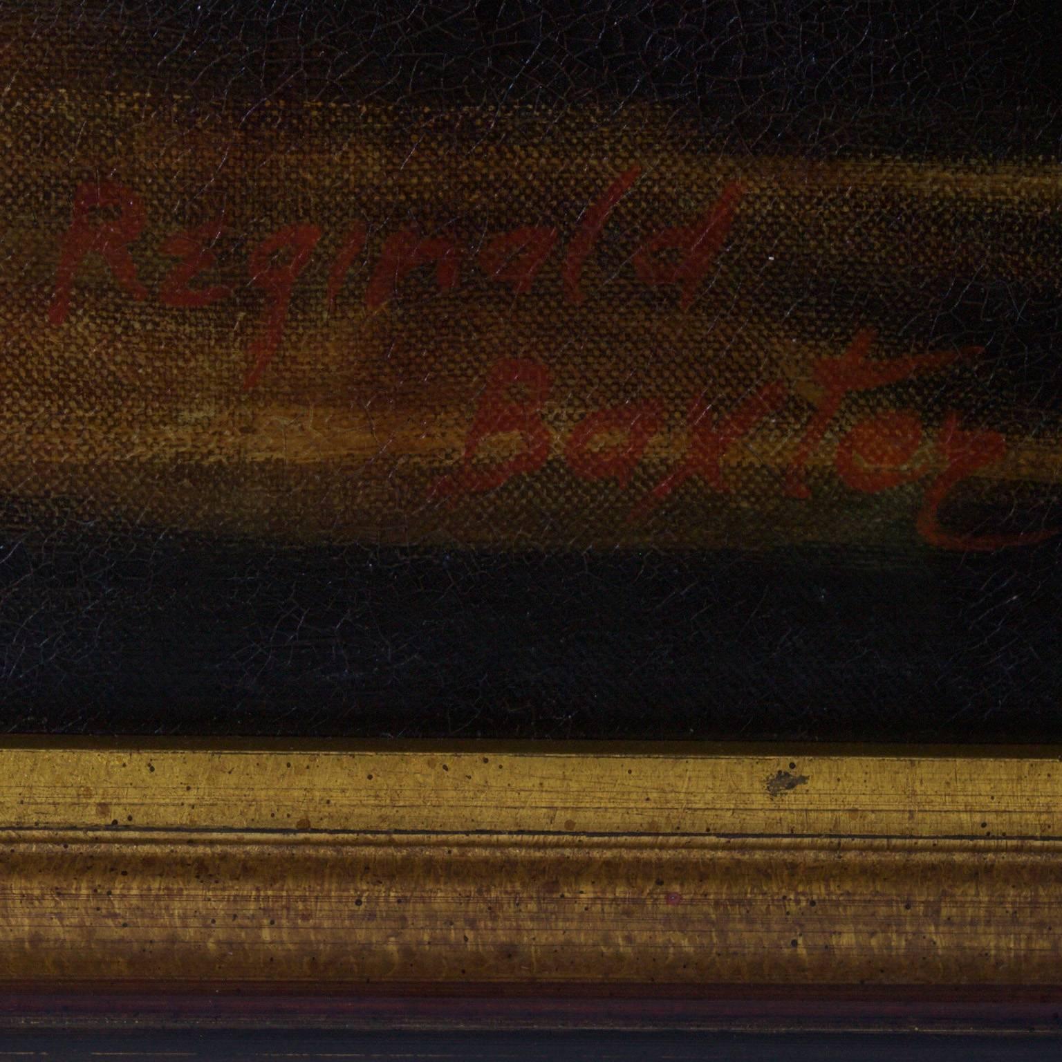 Mid-Century Oil on Canvas of a Swan by Reginald Baxter 1
