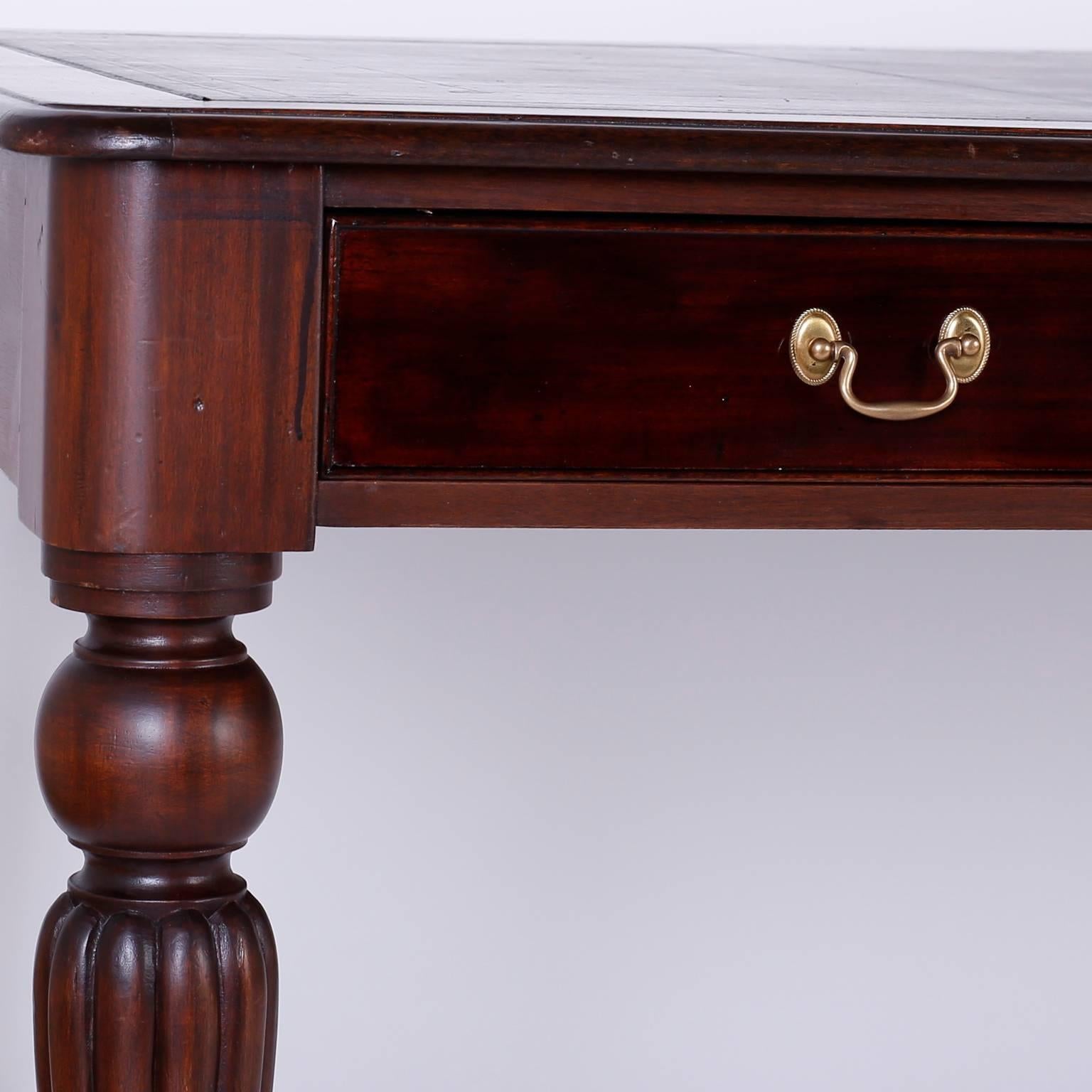 William IV Style Antique Mahogany Partners Desk 2