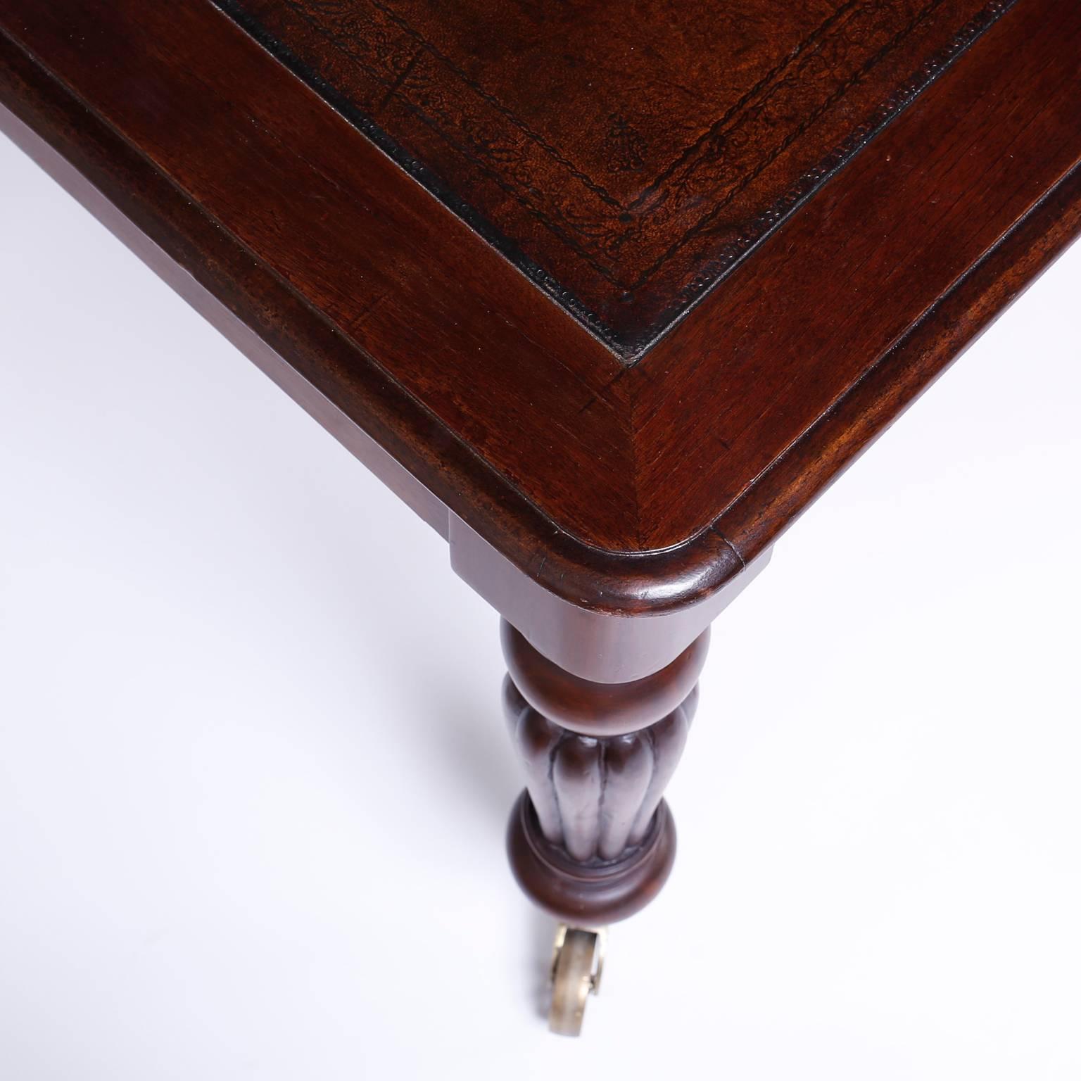 William IV Style Antique Mahogany Partners Desk 4