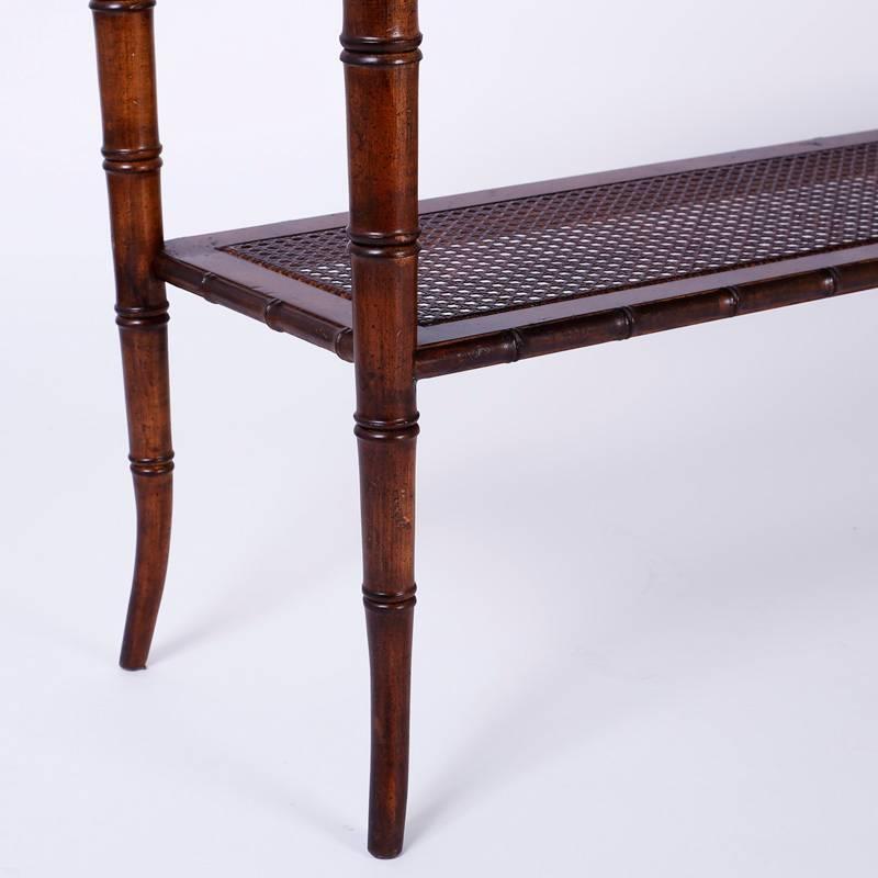 American Mid-Century British Colonial Sofa Style Table
