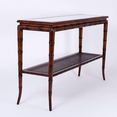 Mid-Century British Colonial Sofa Style Table