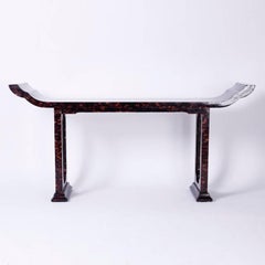 Mid-Century Penshell Pagoda Console or Hall Table