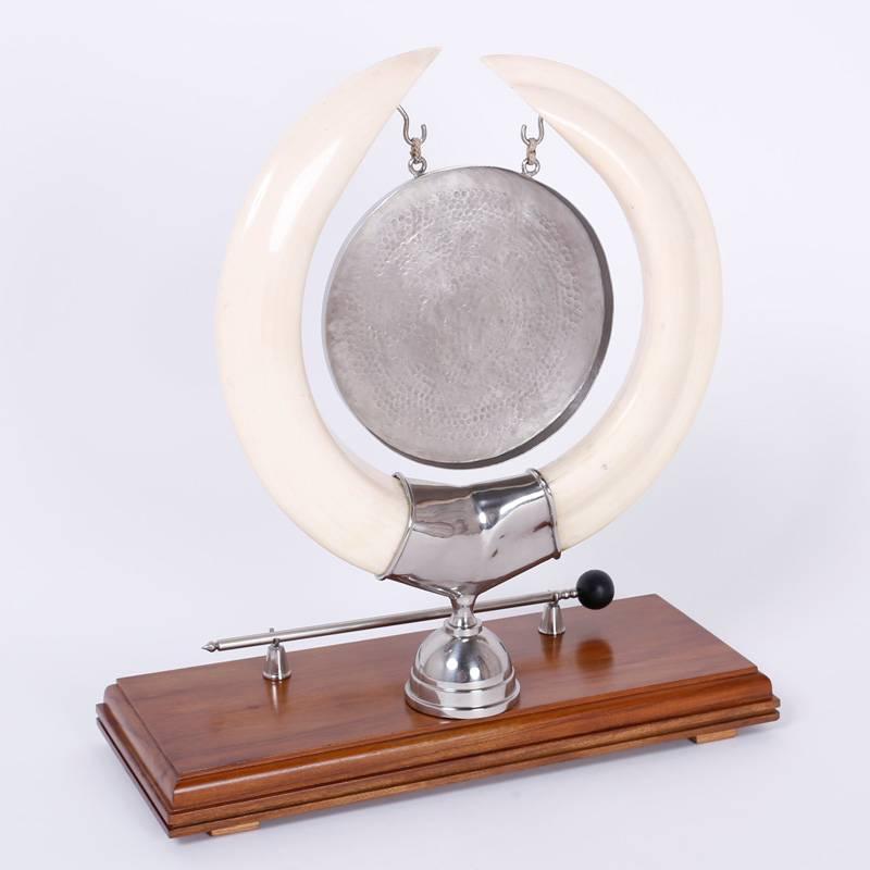 Anglo-Indian Chic Vintage English Gong For Sale
