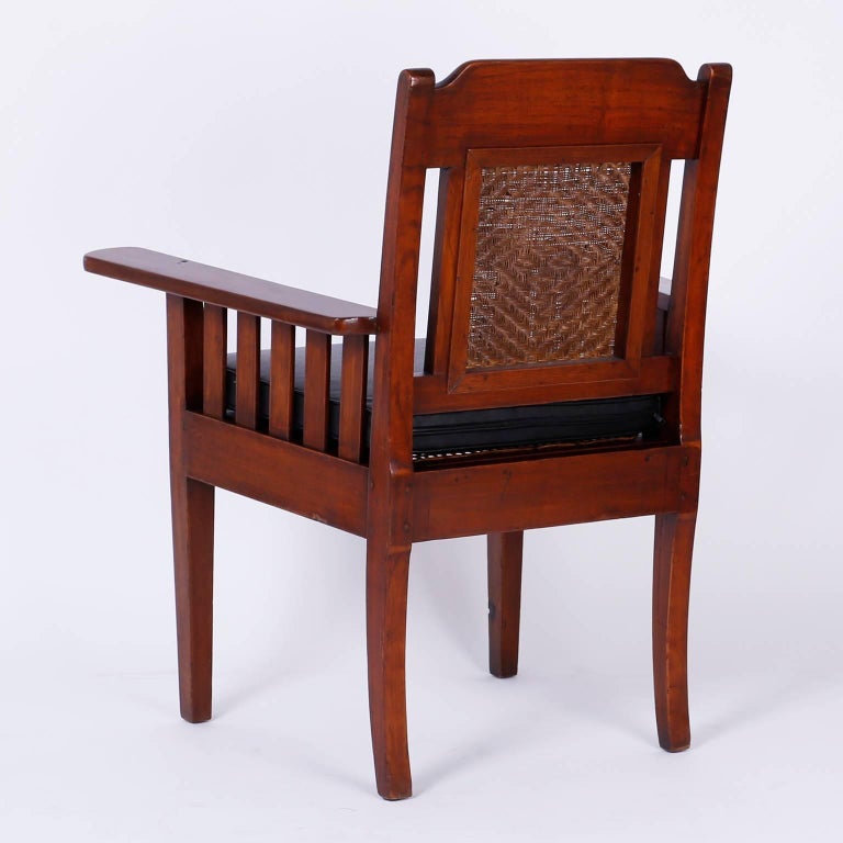 Pair of Antique British Colonial Armchairs at 1stDibs