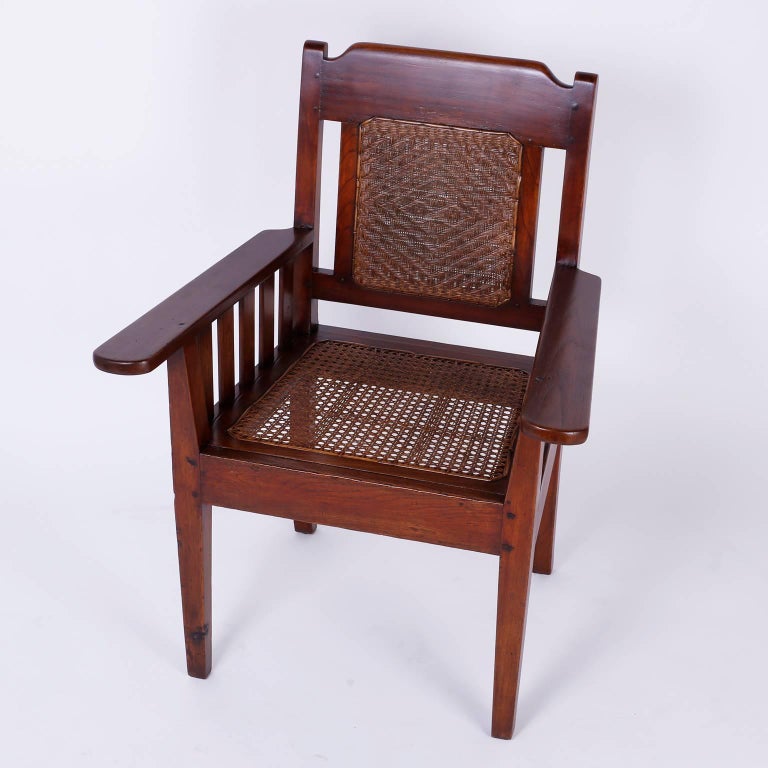 Pair of Antique British Colonial Armchairs at 1stDibs